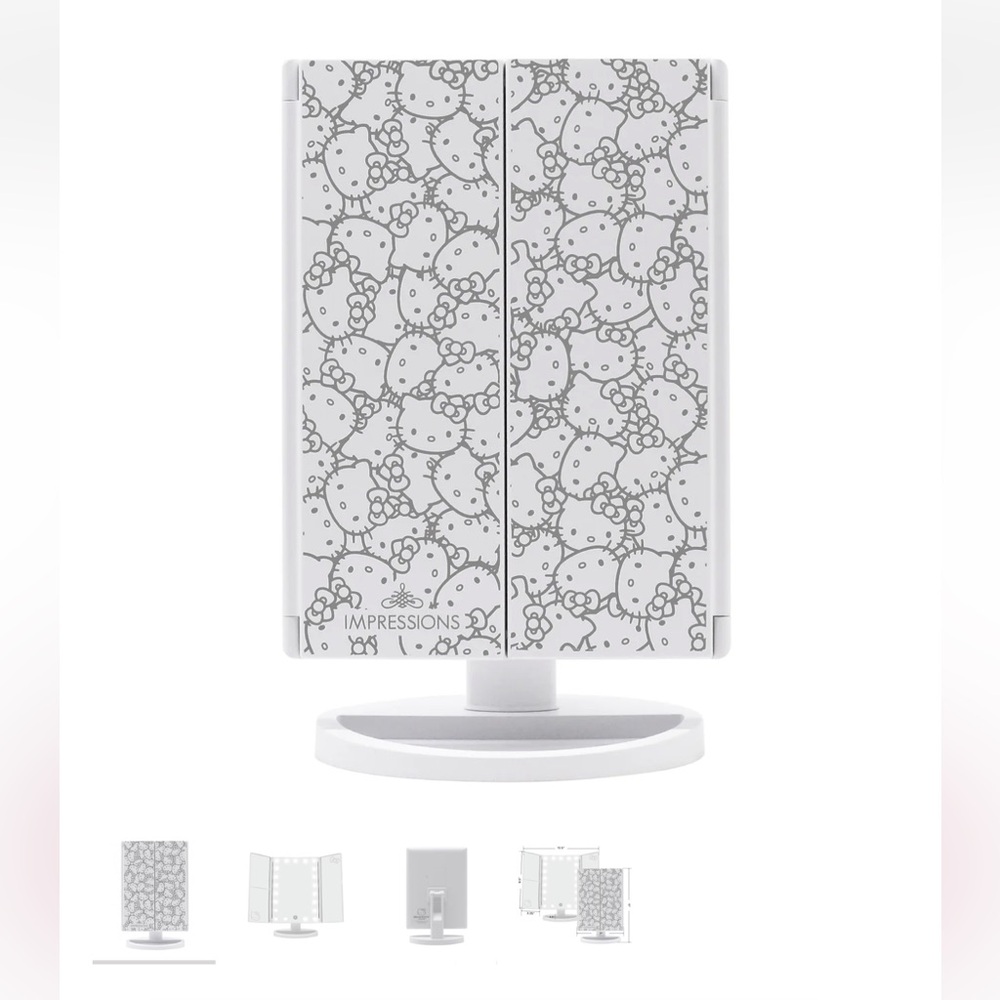 Hello Kitty x impressions vanity Trifold LED Makeup Mirror with Magnification ✨💕